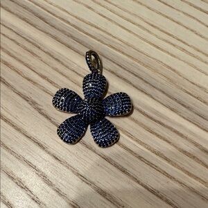 Sapphire Blue Floral Pendant